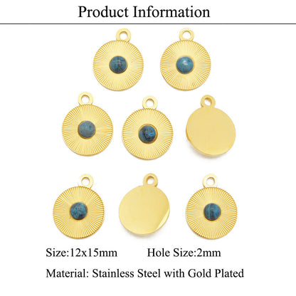 3 pcs/titanium steel leaf pendant accessories