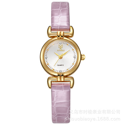Reloj de cuarzo vintage para mujer con esfera pequeña 