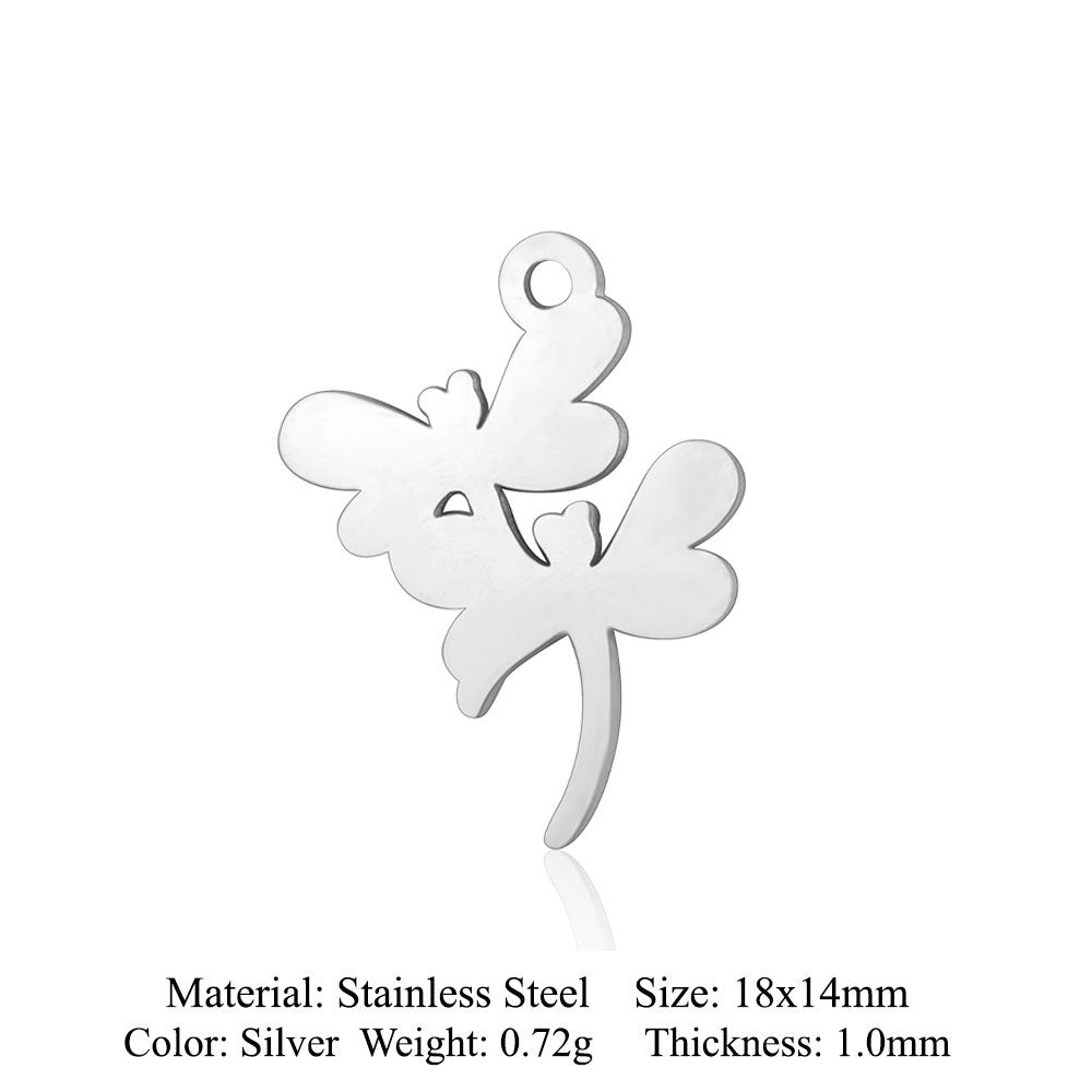 5 pcs/titanium steel pendant swan elephant gecko dolphin