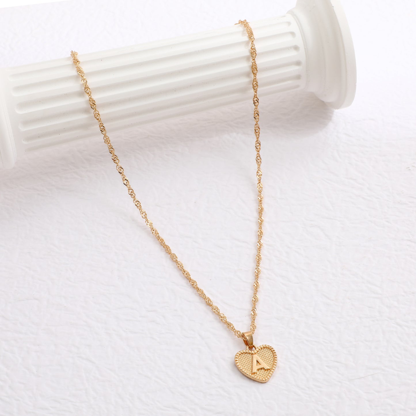 Love Heart Letter Necklace