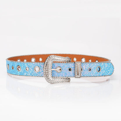 Belt Rhinestone inlaid belt wholesale
