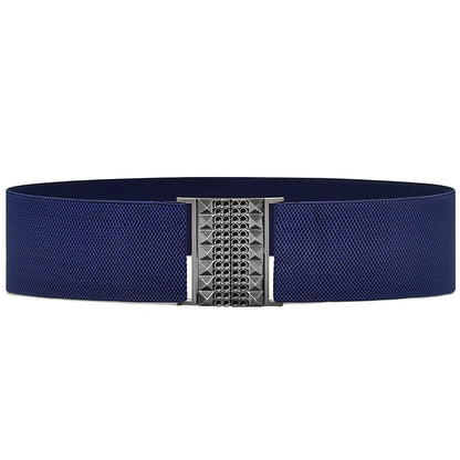 Belt Gold pair buckle elastic belt
