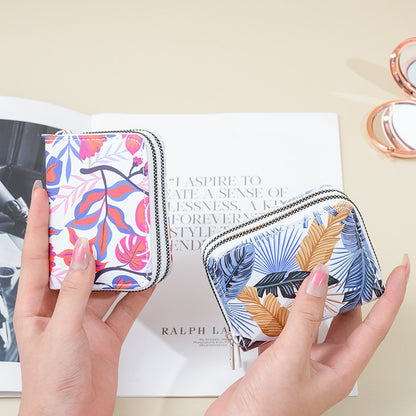 Double Zipper Printed Fashion Women's Wallet