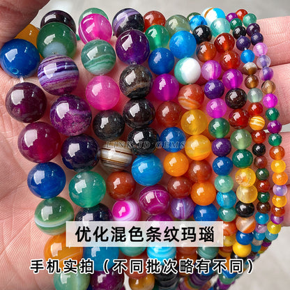 Striped agate loose beads