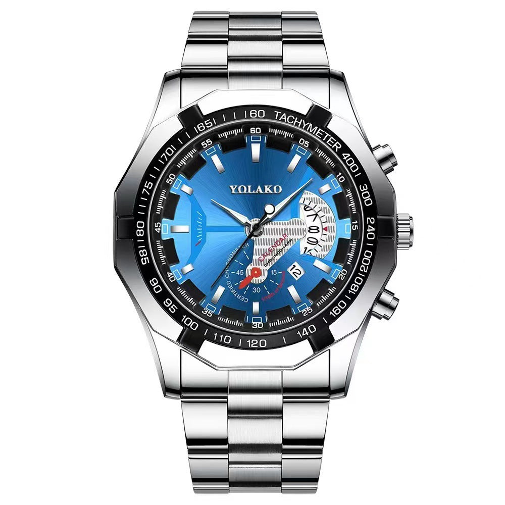 Extra-Large Men's Steel Band Watch