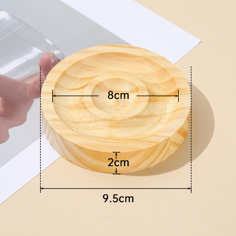 bracelet solid wood display plate hand circumference tray square