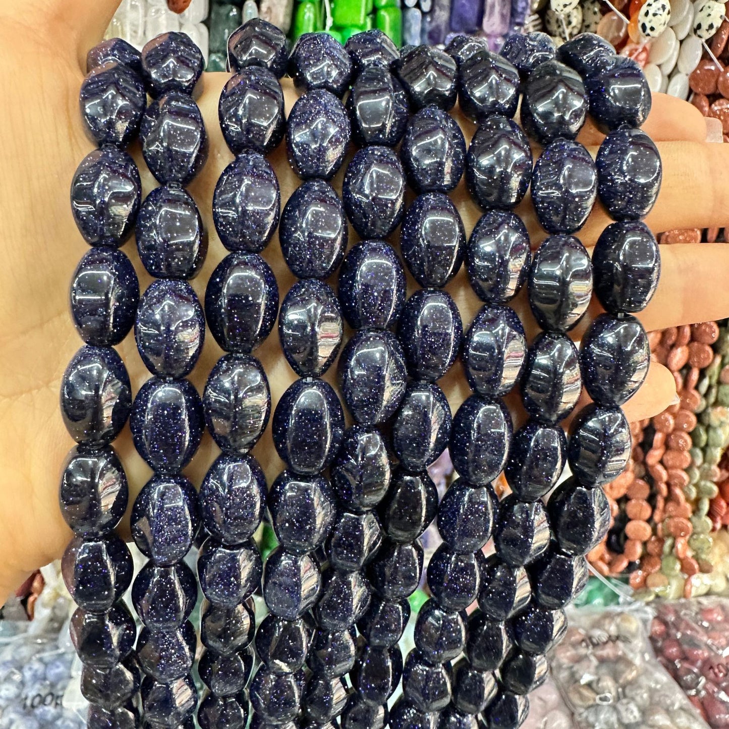 Cristal 28pcs contas de arroz hexagonais 10*14MM contas soltas 