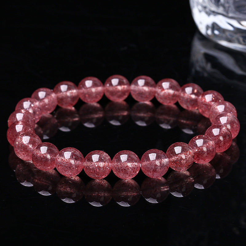 7A Natural White Water Strawberry Crystal Bracelet