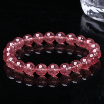 7A Natural White Water Strawberry Crystal Bracelet