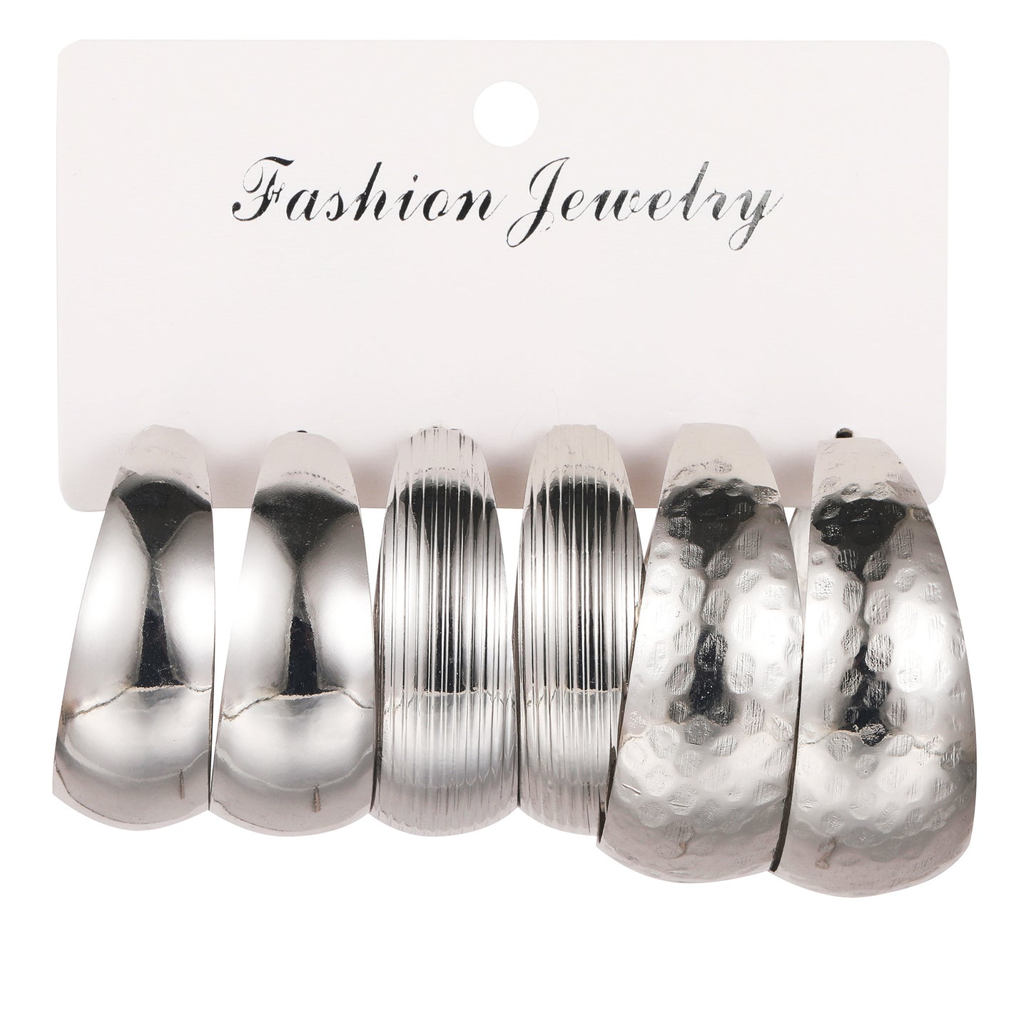 Vintage C-shaped earring set 3 pieces