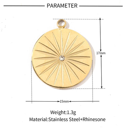 Star Sun Titanium Steel Necklace Pendant ins