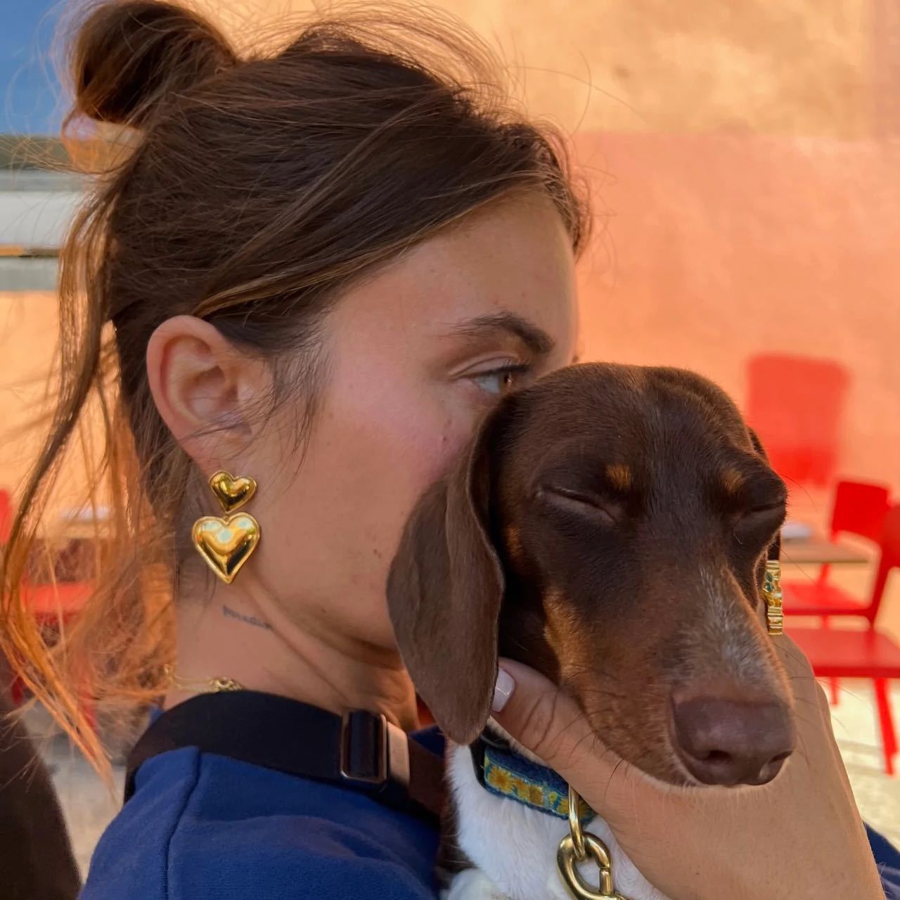 Metal Heart Stud Earrings