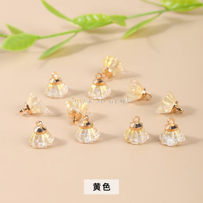 10Mm transparent glazed lotus pod pendant