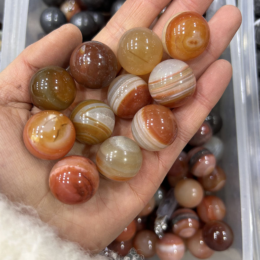 20mm natural stone crystal agate ball crystal round beads crafts