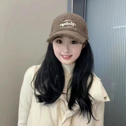 Fleece Letter Winter Baseball Cap