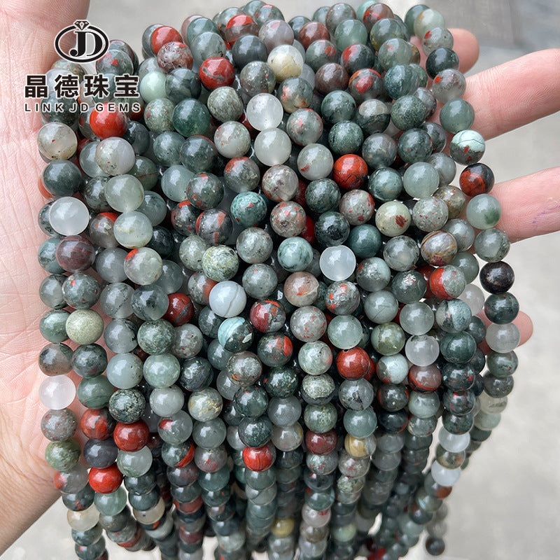BloodStone Natural African Bloodstone Loose Beads Round Beads