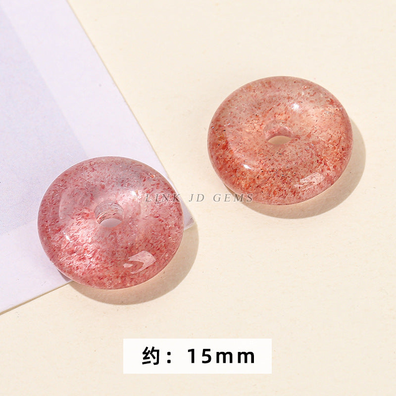 Gray Moonlight Pixiu Red Strawberry Crystal Pendant