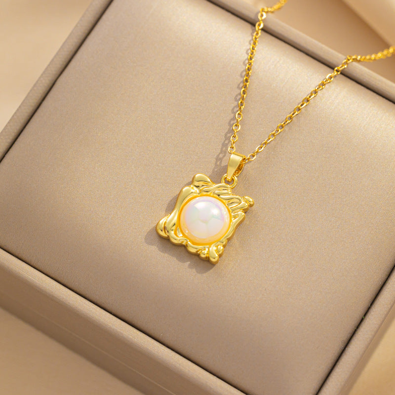 Artistic Irregular Pearl Necklace, Mermaid Style