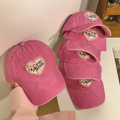 Heart Cat Duckbill Cap