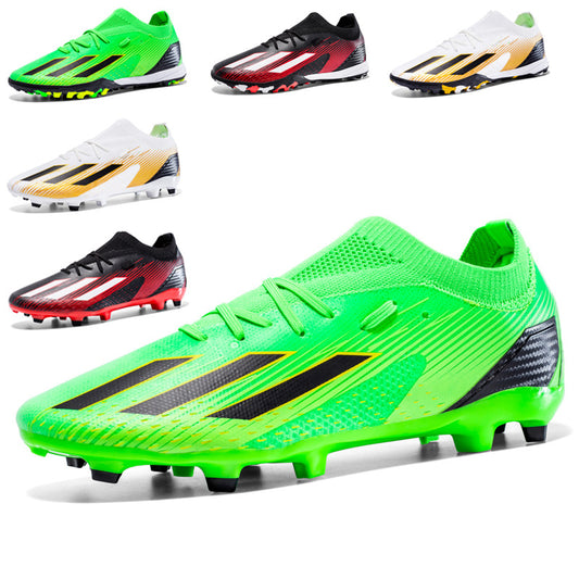 Botas de fútbol para hombre, jóvenes, AG, tacos largos, antideslizantes, duraderas, para entrenamiento 