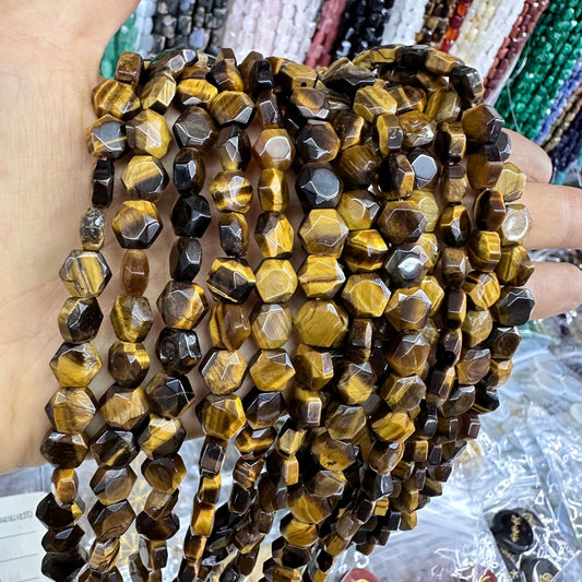 8*8MM 25pcs/string natural crystal hexagon