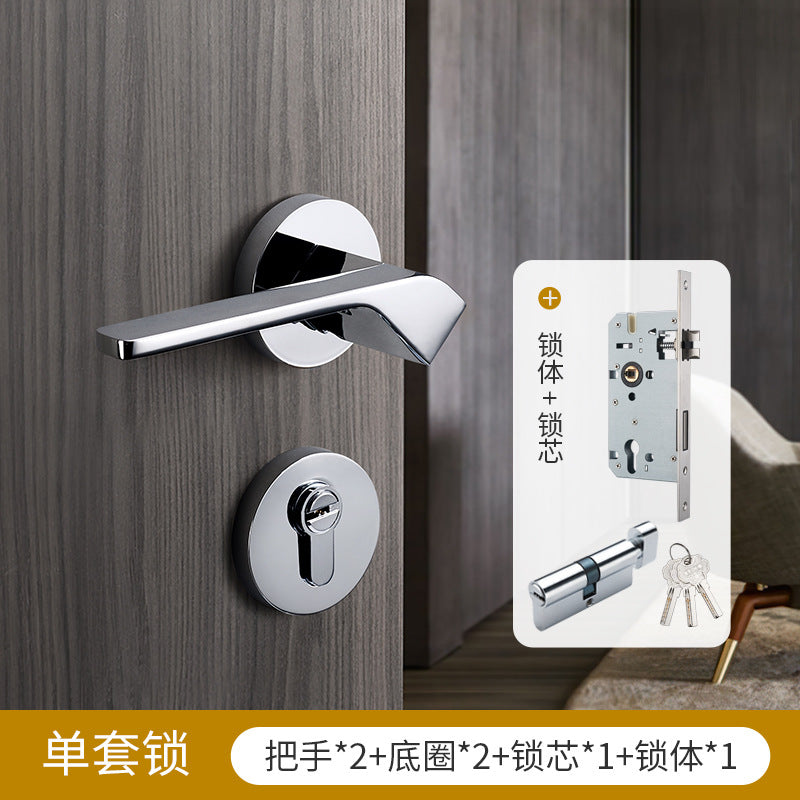 Brass gold interior door lock handle