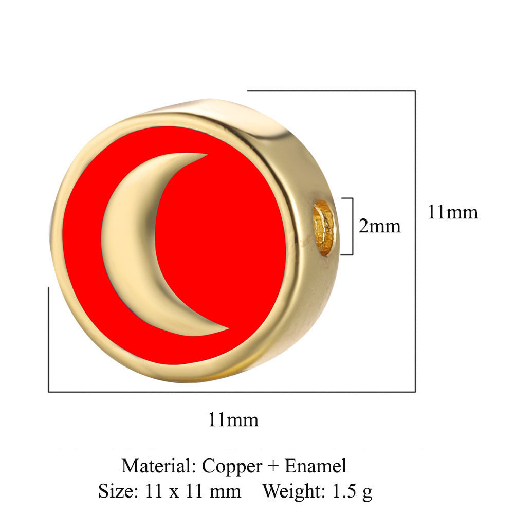 Cross Bergamot Copper Zircon Beads Spacer Beads