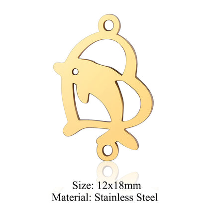 5 pcs/titanium steel pendant pigeon owl dolphin