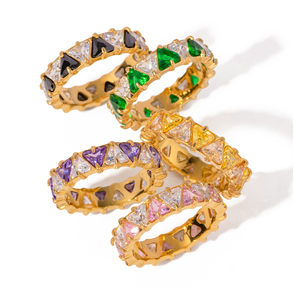 Triangle Zirconia Ring