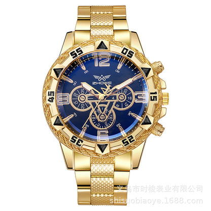Cross-Border Blue Glass Men's Quartz Watch