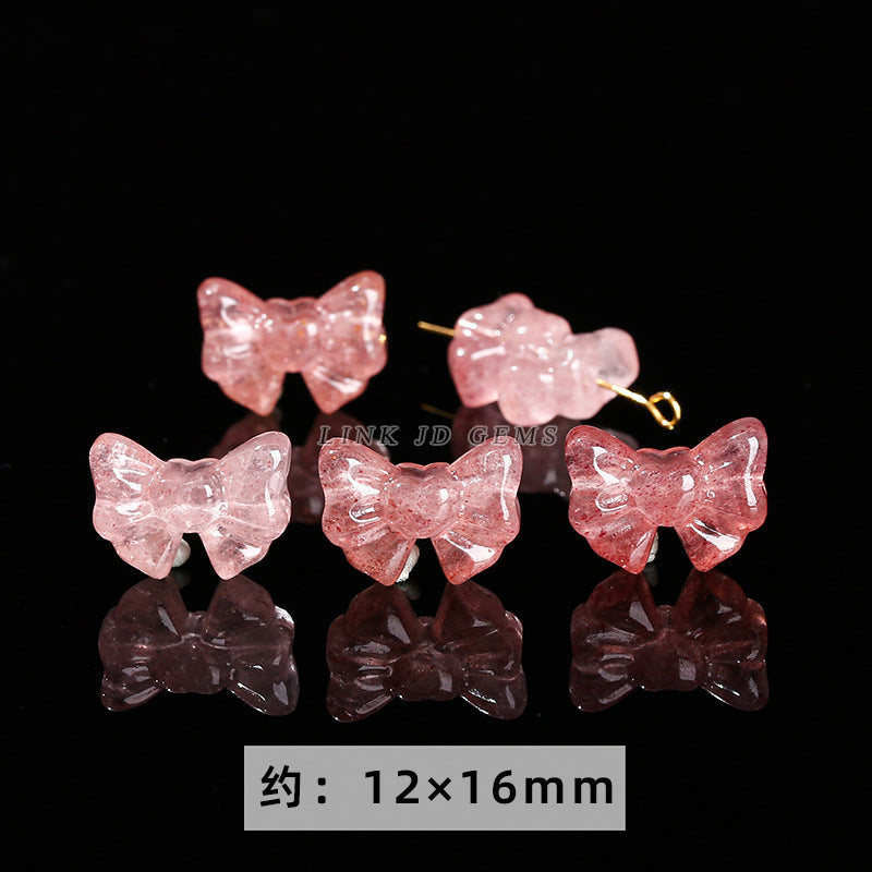 Gray Moonlight Pixiu Red Strawberry Crystal Pendant