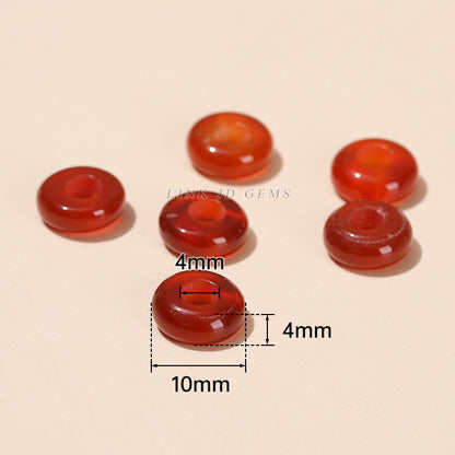 10 * 4 mm cuentas de ágata con agujeros grandes cuentas de ábaco cuentas sueltas 