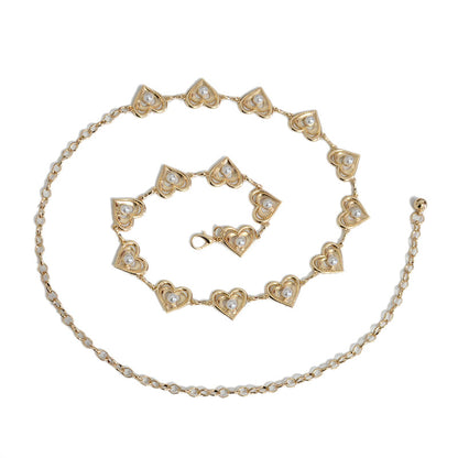 Summer women's belt metal love
