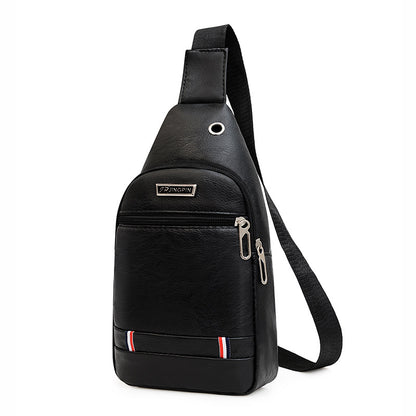 PU men's breast bag