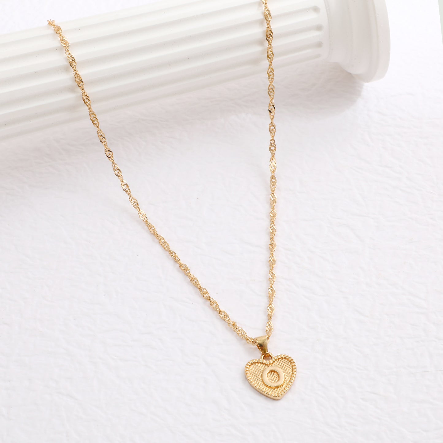 Love Heart Letter Necklace
