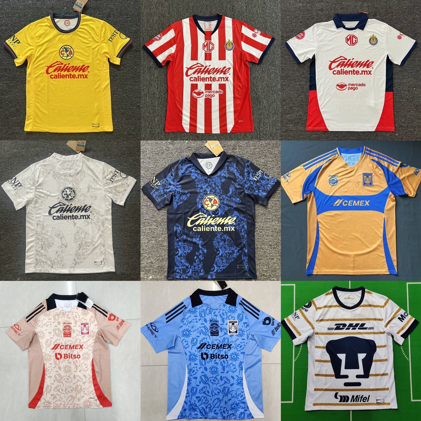24-25 Mexico League Chivas Pumas Tigres Home Away Jersey