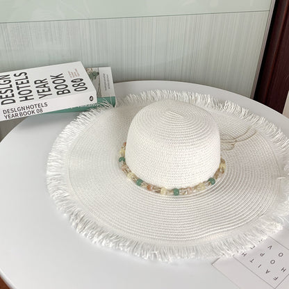 Summer UV Protection Wide-Brim Straw Hat New Sun Hat