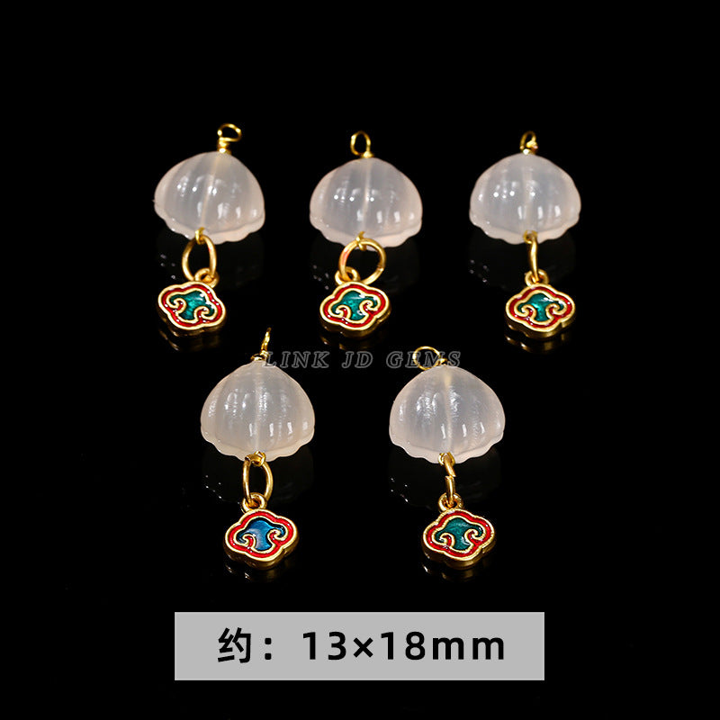 Agate carving accessories Pixiu nine-tailed fox Ruyi