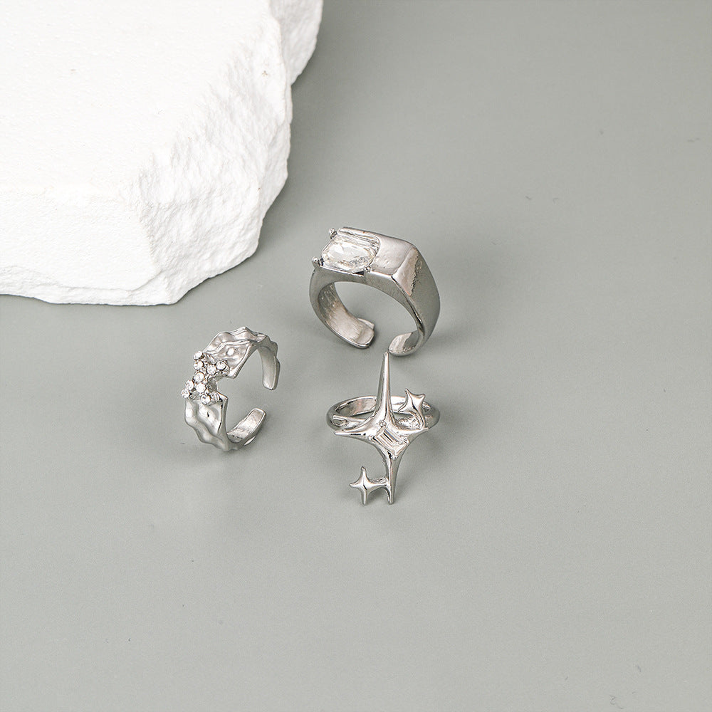 Starlight Hollow Diamond Open Ring