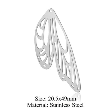 5 pcs/bag wings butterfly titanium steel pendant moth DIY