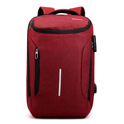 Travel computer schoolbag with combination lock