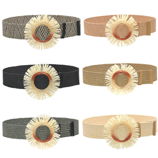 Casual woven belt belt waist seal