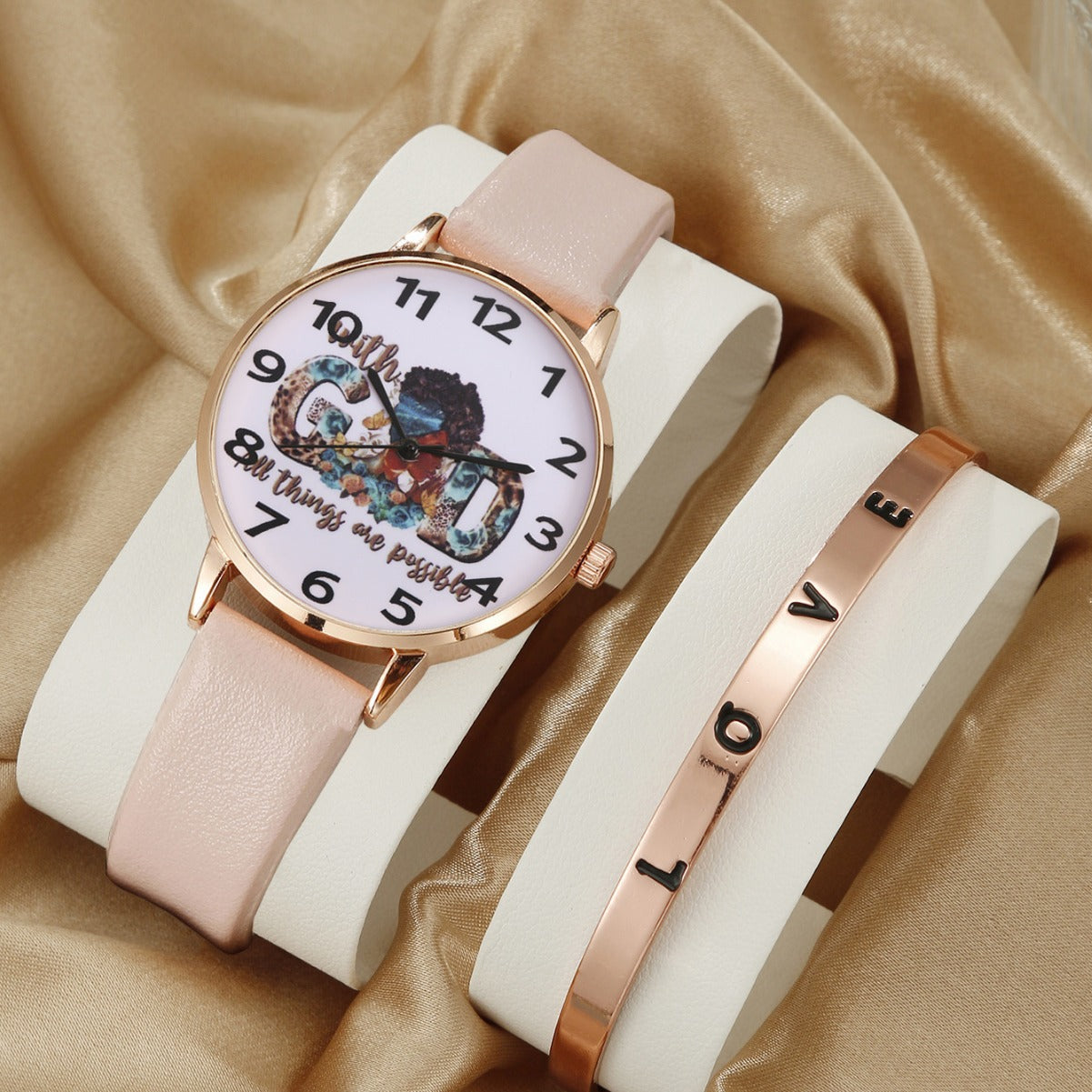Fashion belt quartz wrist watch