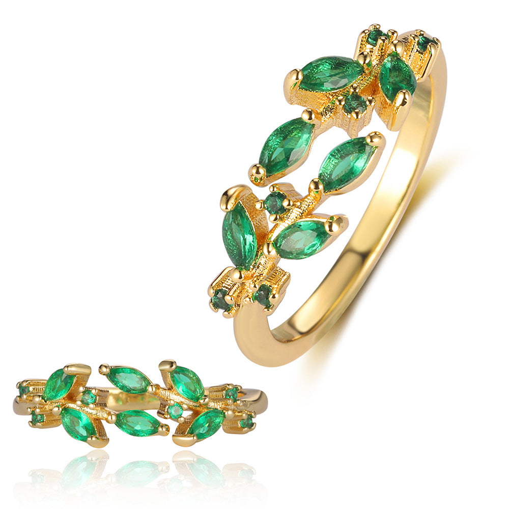 Cross eye zircon ring