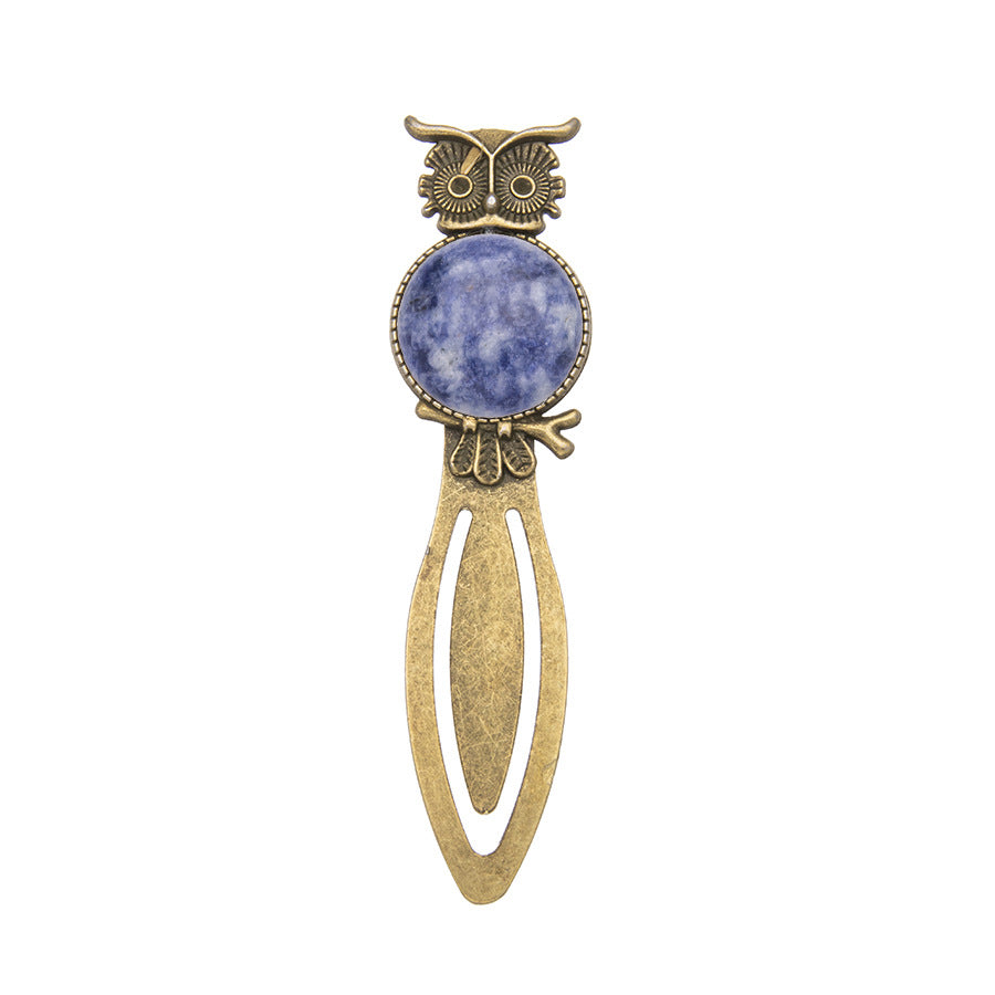 Vintage Owl Bookmark Handmade Agate Slice Bookmark