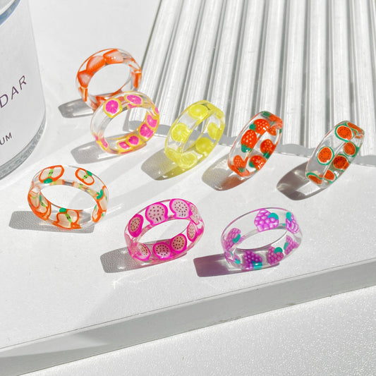 Summer Fruit Resin Ring