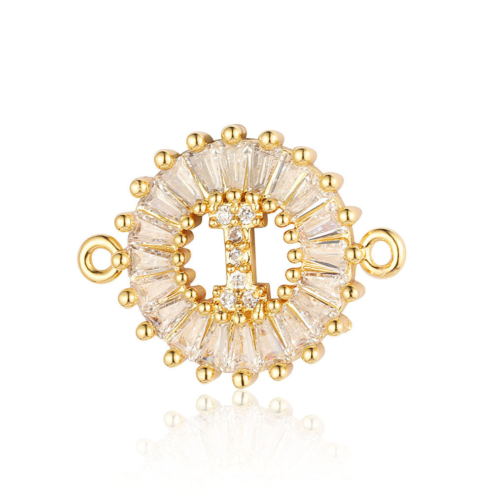 fashion 26 English letters copper zircon pendant