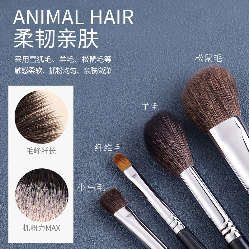 24-Piece Animal Hair Makeup Brush Set