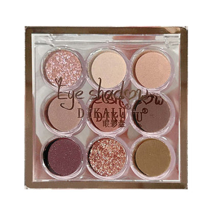 Paleta de sombras de ojos de nueve colores melocotón 
