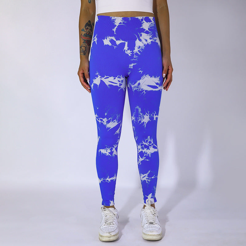 Pantalones de yoga con control de barriga y cintura alta sin costuras 